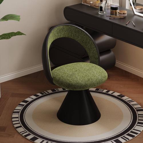 Carbon Steel & Flannelette Casual House Chair rotatable Solid Wood Solid PC