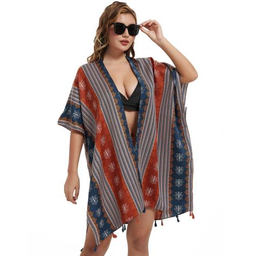 Polyester Zwemmen Cover Ups Afgedrukt stuk