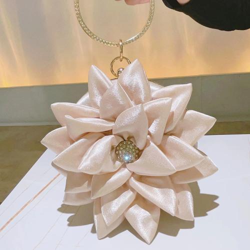 Polyester Handtasche, Blumenform, Weiß,  Stück