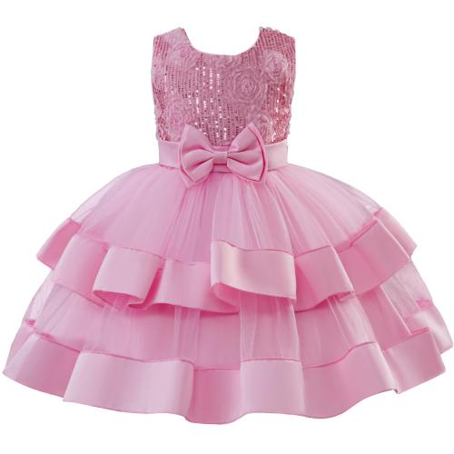 Polyester Princess & Ball Gown Girl One-piece Dress PC