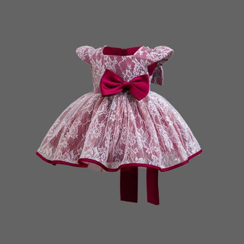 Polyester Slim & Princess Girl One-piece Dress PC