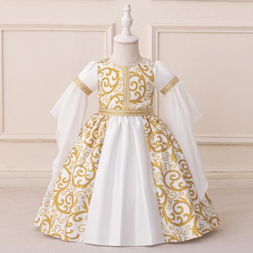 Cotton Girl One-piece Dress large hem design & breathable PC