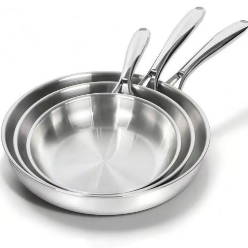 410 Stainless Steel easy cleaning Pot three piece silver Set