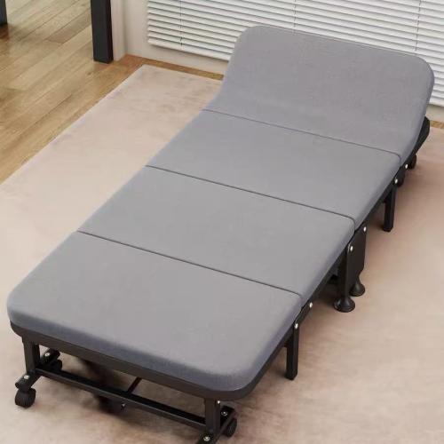 Steel & Cloth adjustable Foldable Bed Sponge Solid gray PC