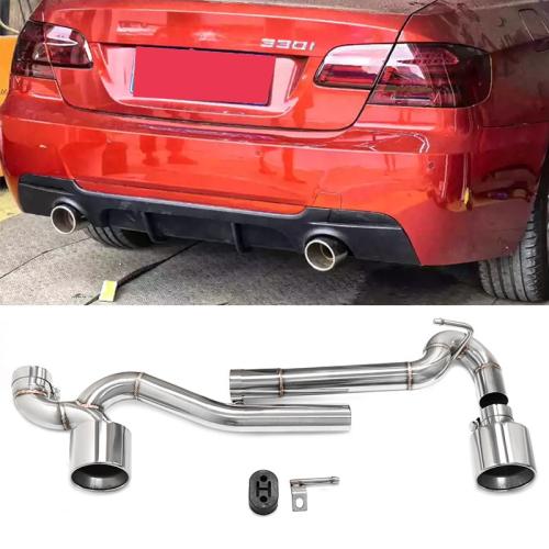 For BMW 3 Series 320i 325i 330i E90 E92 Tailpipe Muffler Exhaust System Dual Exit Stainless Steel