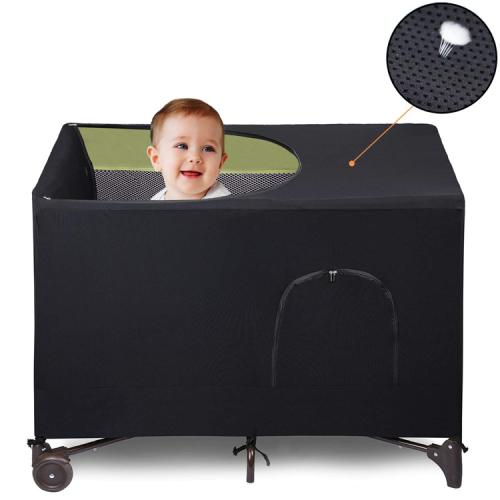 Mesh Fabric Slumber Crib Blackout Cover Set