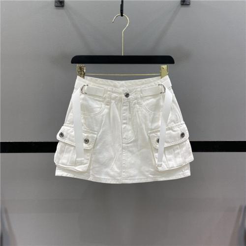 Algodón Denim Paquete falda de cadera, Sólido, más colores para elegir, trozo