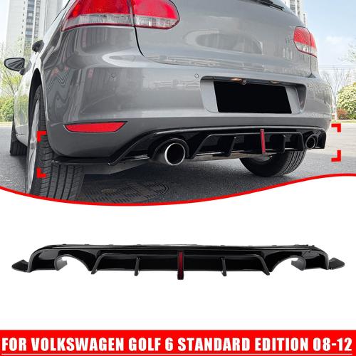 For Volkswagen Golf 6 MK6 2008-2012 Rear Bumper Lip Diffuser Spoiler Body Kit