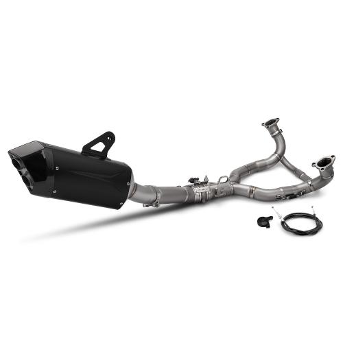 For BMW R1300GS Full Exhaust System Header Pipe and Muffler with Cable-Operated Exhaust Valve