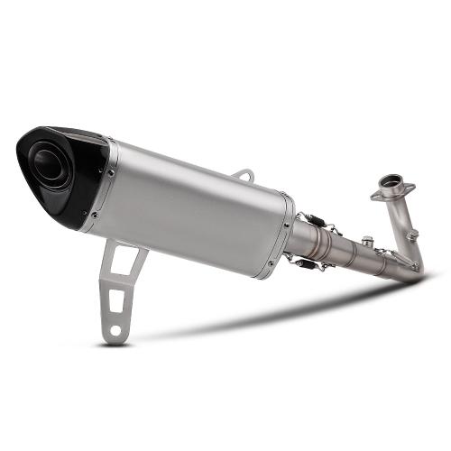 For ZONTES 368G Stainless Steel Front Pipe & Slip-On Silencer Exhaust Set, Direct Fit