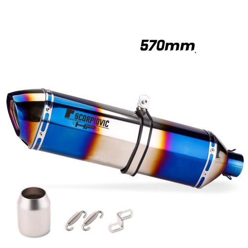 Big Hex Slip-On Exhaust For Kawasaki Z900 Ninja400 CFMOTO 250SR Suzuki GSX-250R