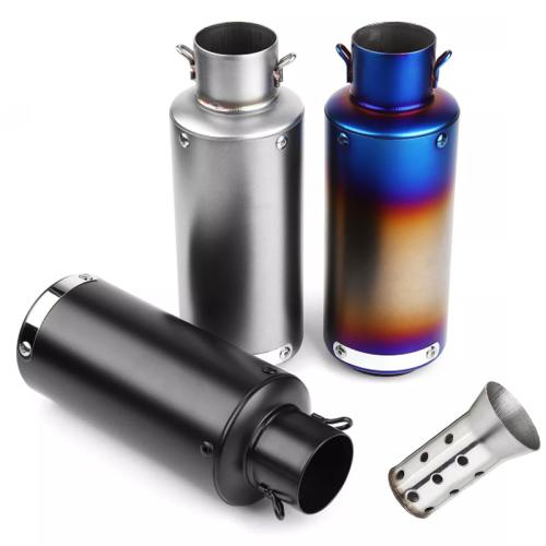 Universal Mid Pipe & Silencer for Big Displacement Motorcycle 51mm 60mm SC Quiet