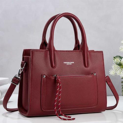 PU Leder Handtasche,  Polyester, Lichee Grain, mehr Farben zur Auswahl,  Stück