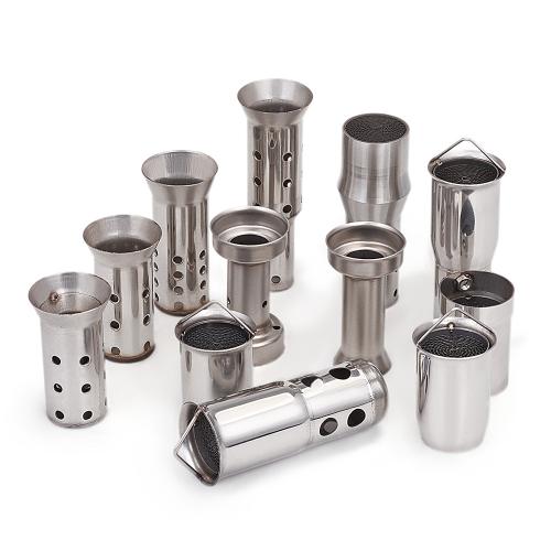 Universal Motorcycle Exhaust Baffle Extended Single/Dual Tip Honeycomb Catalytic Silencer