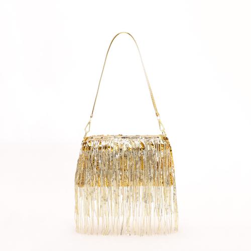 PVC Tassels Shoulder Bag soft surface Sequin & Polyester PC