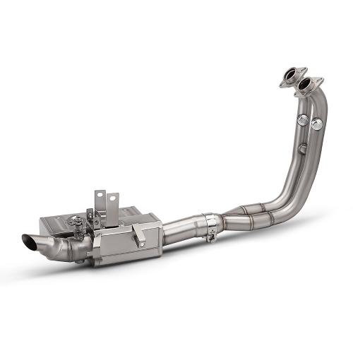 For CFMOTO 450SR Stainless Dual-Channel Valve Resonator Header Pipe