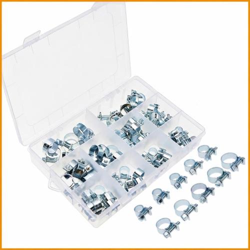 60PCs boxed galvanized mini Hose Clamp pipe clamp 7-18mm