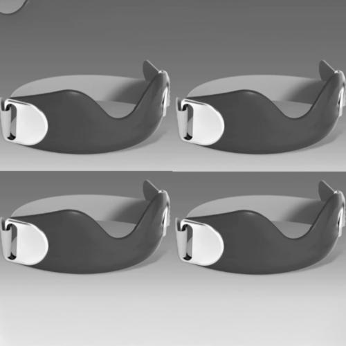 Food-Grade Silikon Kneelet, Solide, Schwarz, 4Pcs/Viel, Viel