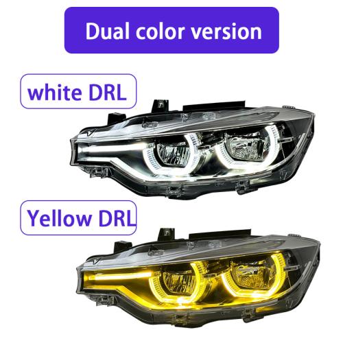 For BMW 3 SERIES F30 F31 LED HEADLIGHTS (Pair) WHITE and YELLOW DRL
