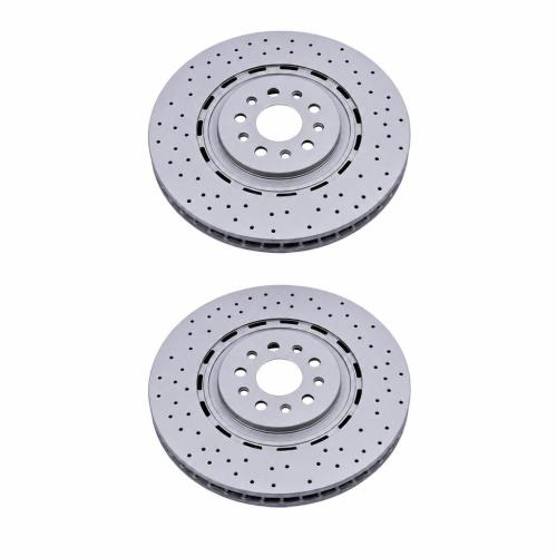 2Pcs For Maserati Levante S Front Brake Disc Dimpled Rotors 2017-2022 New