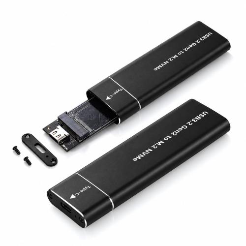 USB 3.1 Gen 2 10Gbps M.2 NVMe SSD Enclosure Aluminum External SSD Reader Adapter