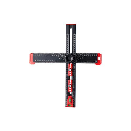 Aluminium Alloy Antirust & foldable 3D Mitre Angle Measuring Ruler black PC