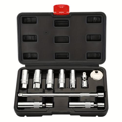 Spark Plug Socket Set 3/ 8inch with Magnetic Universal Socket and Extension Rod Spark Plug Set
