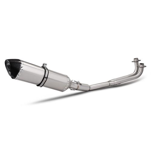 For Kymco AK550 Full Exhaust Header & Slip-On Muffler Set