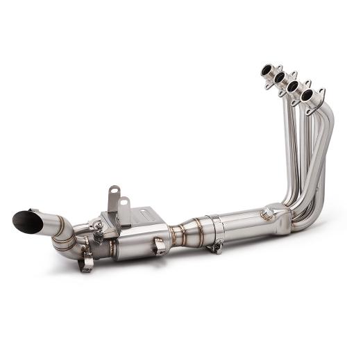 For QJMOTOR SRK 450RR Dual-Channel Valve Resonator Header Pipe to Stock Exhaust