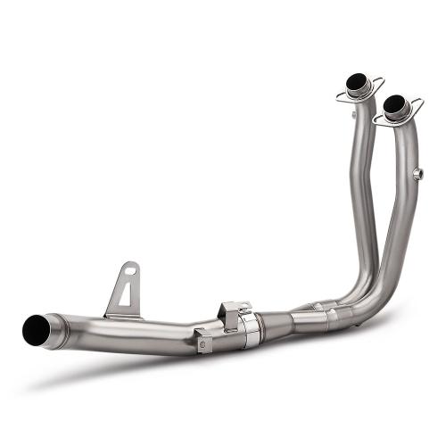 For CFMOTO 700MT Stainless Split Header Pipe to Stock Muffler