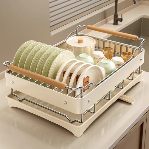 Carbon Staal & Polypropyleen-PP & Rvs & Massief hout Keuken Drain Rack stuk
