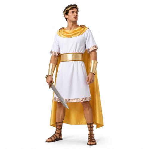 Polyester Mannen Warrior Kostuum Goud Instellen