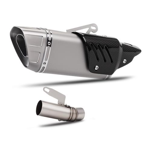 For QJMOTOR SRK600 Stainless Mid Pipe & Slip-On Muffler Kit