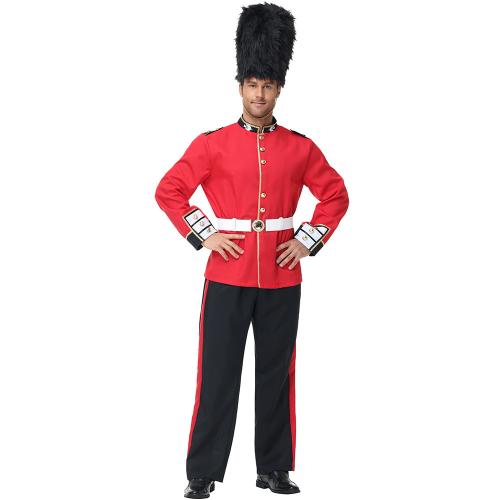 Polyester Mannen Halloween Cosplay Kostuum Hsa & Broek & Riem & Boven rood en zwart Instellen