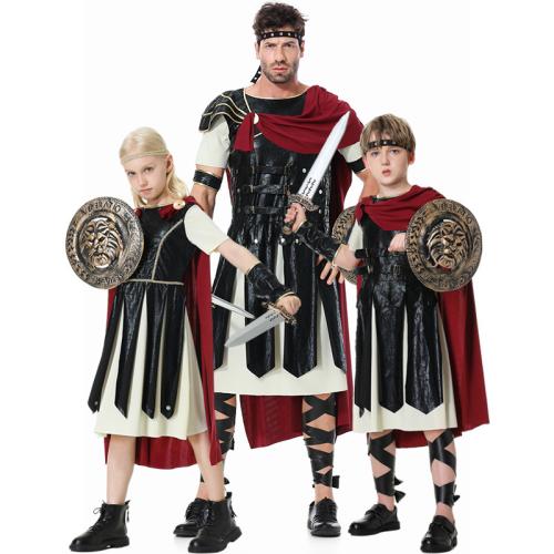 PU-leer & Polyester Kinderen Warrior Kostuum Instellen