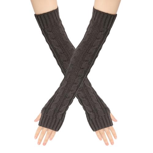 Polyester Vrouwen lange halfvingerhandschoen Weven meer kleuren naar keuze Paar