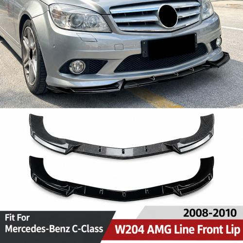 Front Bumper Lip For Mercedes-Benz Class W204 S204 C200 C220 C250 2007-2011 Spoiler Body Kit