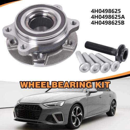 2x Front Wheel Hub Flange + Bearing + Bolts Kit  Fits For Audi A4 8K A6 C7 A5 8T A8 4H Q5