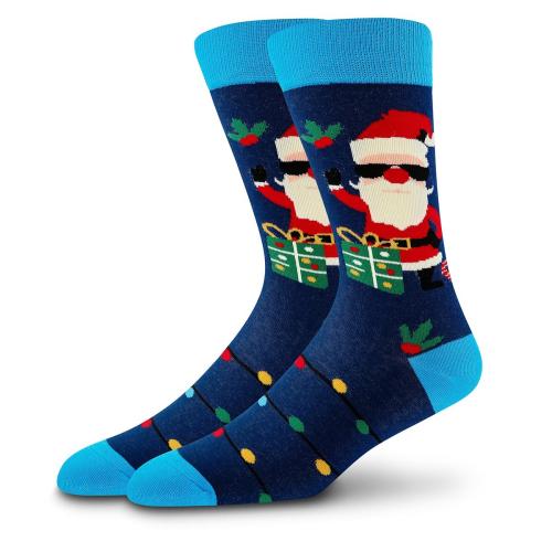 Polyester en katoen Mannen Enkel Sock Blauwe Paar