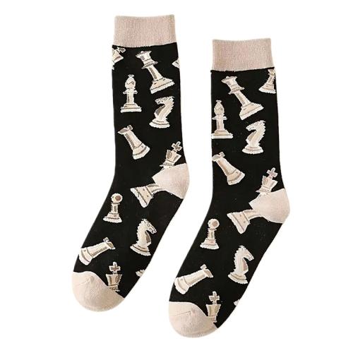 Polyester en katoen Mannen Enkel Sock Afgedrukt Paar