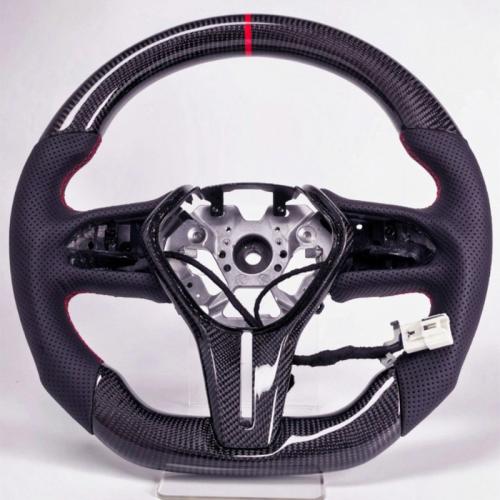 Heated 3k Carbon Fiber Steering Wheel For INFINITI Q50 19-24 Q60 14-22 W/CF Trim