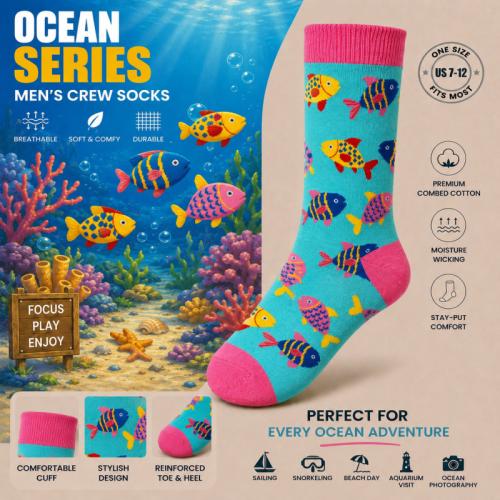 Polyester en katoen Mannen Enkel Sock Jacquard Cartoon :37-46 Paar
