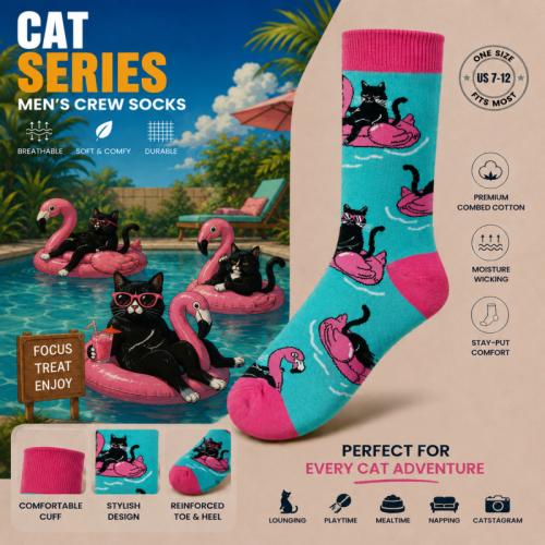 Polyester und Baumwolle Männer Knöchel Socke, Jacquard, Cartoon, :37-46,  Paar