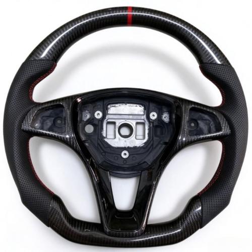 Custom Balck Carbon Fiber Steering Wheel for Mercedes-Benz CLA W212 GLE GLS E350