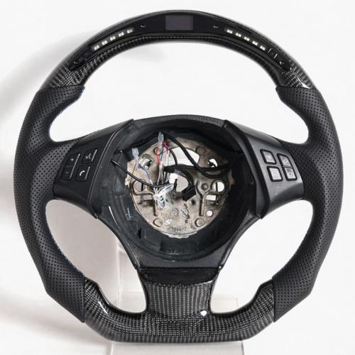 LED Carbon Fiber Perforated Steering Wheel For 2005-2012 BMW 318i 320i 323i