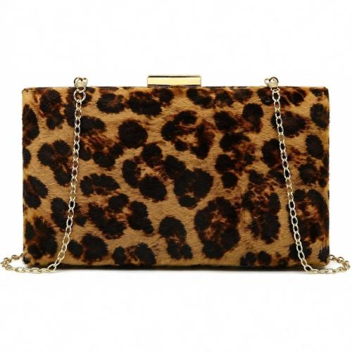 Polyester Clutch Tas Leopard meer kleuren naar keuze stuk