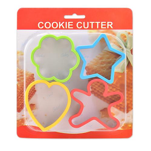 Rvs Biscuit Mallen Thermo Plastic Rubber gemengde kleuren Instellen