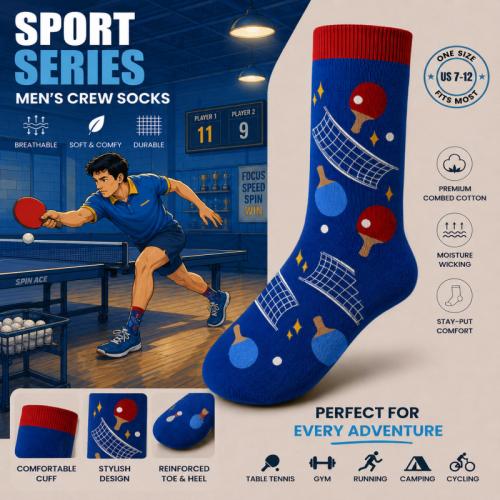 Polyester en katoen Mannen Enkel Sock Jacquard Blauwe :37-46 Paar