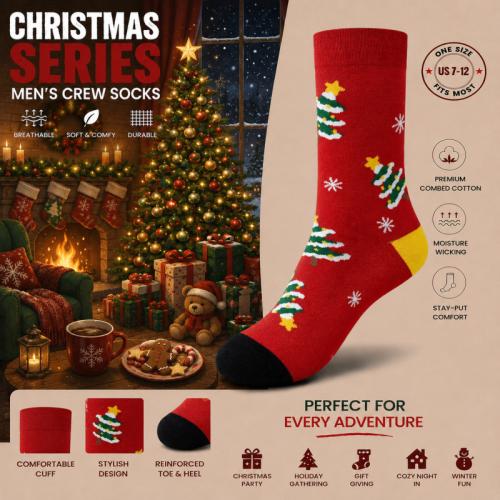 Polyester en katoen Mannen Enkel Sock Rode :37-46 Paar
