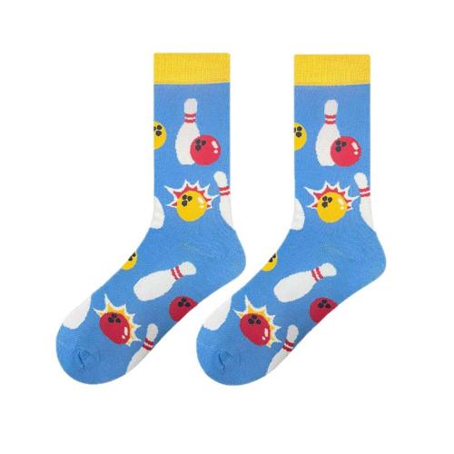 Polyester en katoen Mannen Enkel Sock Jacquard Blauwe :37-46 Paar